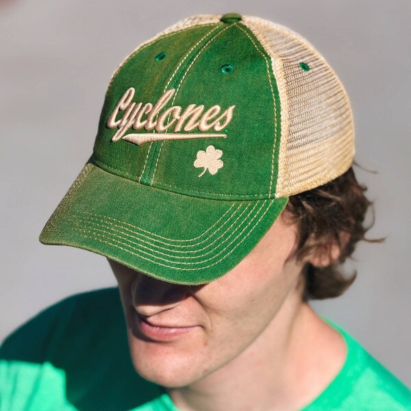 Legacy Cyclones Script Green Trucker Hat